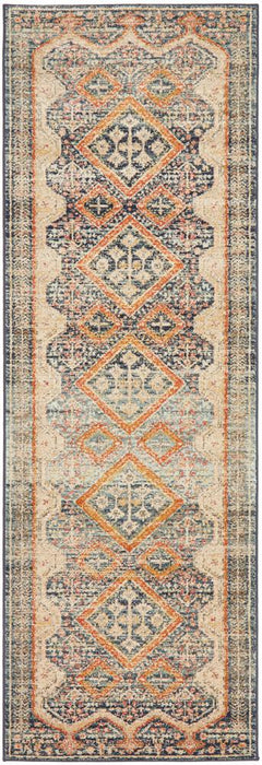 Limonlu Navy Distressed Geometric Ornamental Diamond Vintage Rug, Rugs, Ozark Home 