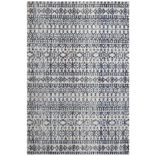 Lakheri Navy & Grey Geometric Abstract Tribal Contemporary Rug, Rugs, Ozark Home 