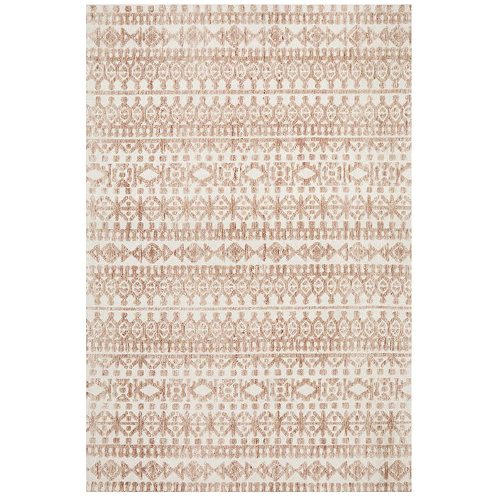 Lakheri Peach & Ivory Geometric Abstract Tribal Contemporary Rug, Rugs, Ozark Home 