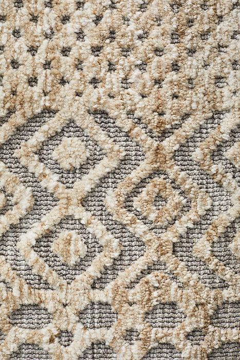 Lakheri Natural & Grey Geometric Abstract Tribal Contemporary Rug, Rugs, Ozark Home 