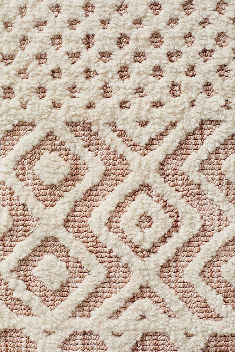 Lakheri Peach & Ivory Geometric Abstract Tribal Contemporary Rug, Rugs, Ozark Home 