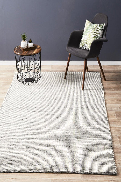 Loha Black Flatwoven Wool Contemporary Rug, Rugs, Ozark Home 