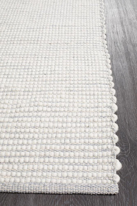 Loha Grey Flatwoven Wool Contemporary Rug, Rugs, Ozark Home 