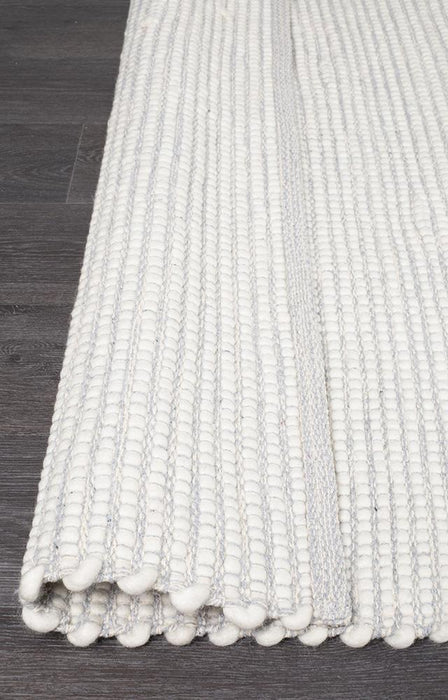 Loha Grey Flatwoven Wool Contemporary Rug, Rugs, Ozark Home 