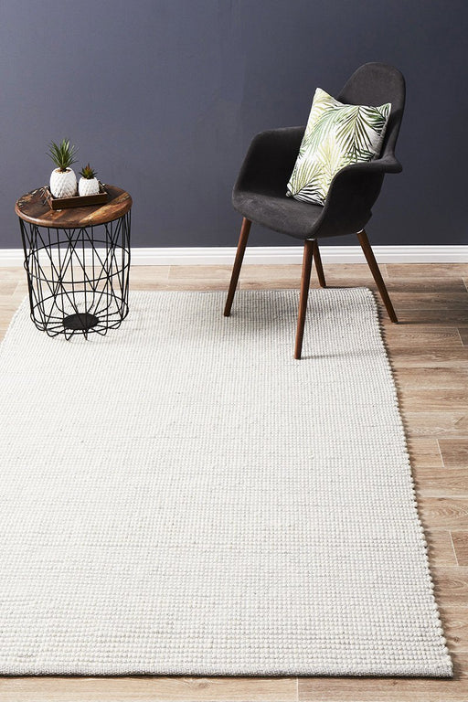 Loha Grey Flatwoven Wool Contemporary Rug, Rugs, Ozark Home 