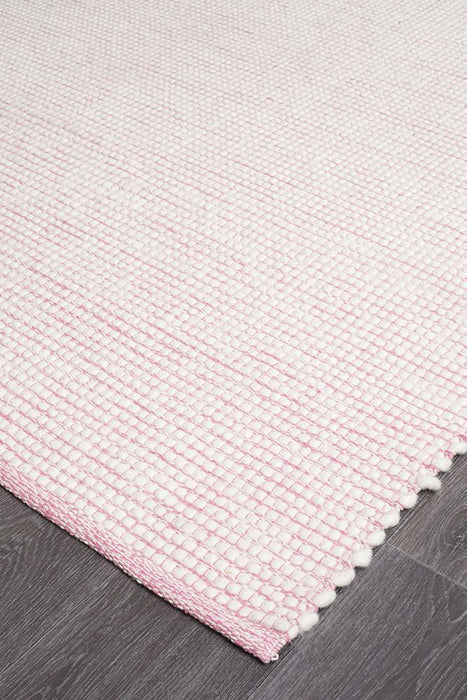 Loha Pink Flatwoven Wool Contemporary Rug, Rugs, Ozark Home 