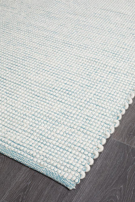 Loha Turquoise Flatwoven Wool Contemporary Rug, Rugs, Ozark Home 