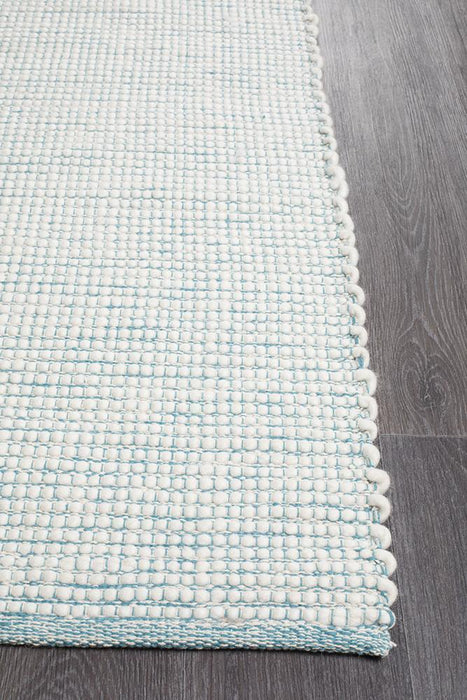 Loha Turquoise Flatwoven Wool Contemporary Rug, Rugs, Ozark Home 