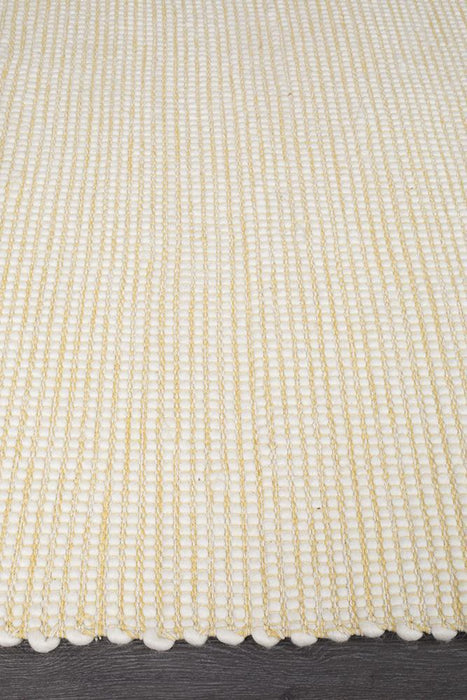 Loha Yellow Flatwoven Wool Contemporary Rug, Rugs, Ozark Home 