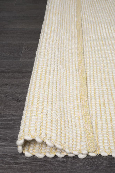 Loha Yellow Flatwoven Wool Contemporary Rug, Rugs, Ozark Home 