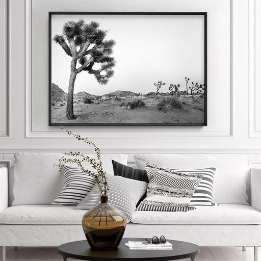 Joshua Tree Desert Landscape Black and White - Art Print, Wall Art, Ozark Home 