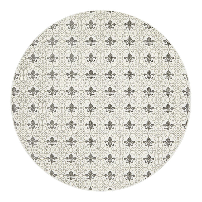 Lunki Silver Round Rug, Rugs, Ozark Home 