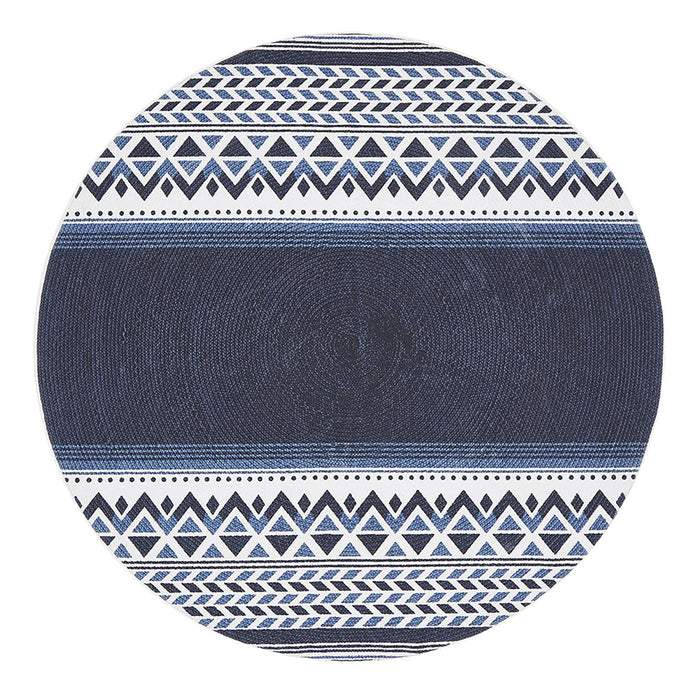 Lunki Navy Round Rug, Rugs, Ozark Home 