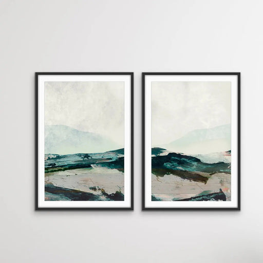 Land Ahoy - Two Piece Abstract Landcape Print Set by Dan Hobday, Wall Art, Ozark Home 