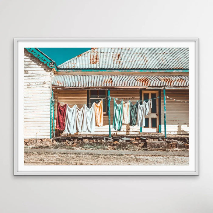 Laundry Day - Australian Clothesline Photographic Print, Wall Art, Ozark Home 