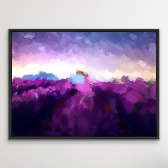 Lavender Fields - Abstract Purple Original Stretched Canvas Wall Art Print