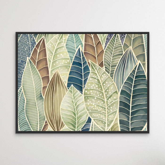 Leaf - Green and Blue Australian Nature Art Print