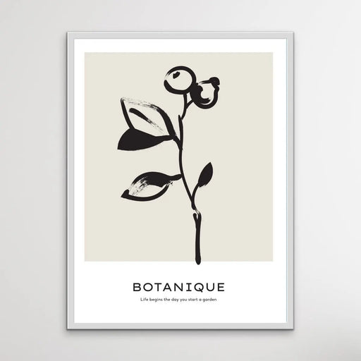 Life Begins The Day You Start A Garden - Minimalist Black and White Botanique Line Classic Art Print, Wall Art, Ozark Home 