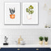 Little Pot Plants - Two Piece Set of Potted Plant Watercolour Illustrations, Wall Art, Ozark Home 