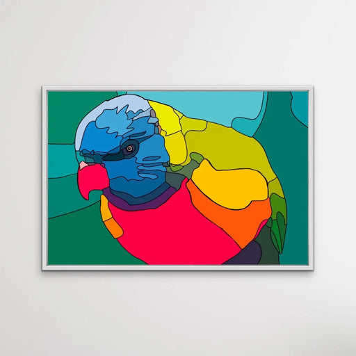 Lorikeet Lines - Colourful Contemporary Lorikeet Print, Wall Art, Ozark Home 