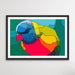 Lorikeet Lines - Colourful Contemporary Lorikeet Print, Wall Art, Ozark Home 