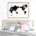 World Map Black & White - Art Print - Ozark Home