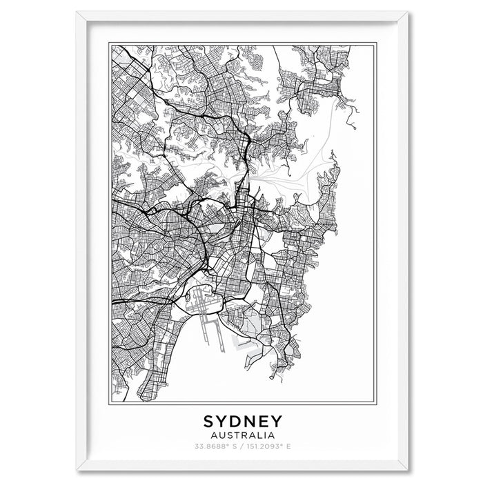 City Maps / SYDNEY - Art Print, Wall Art, Ozark Home 