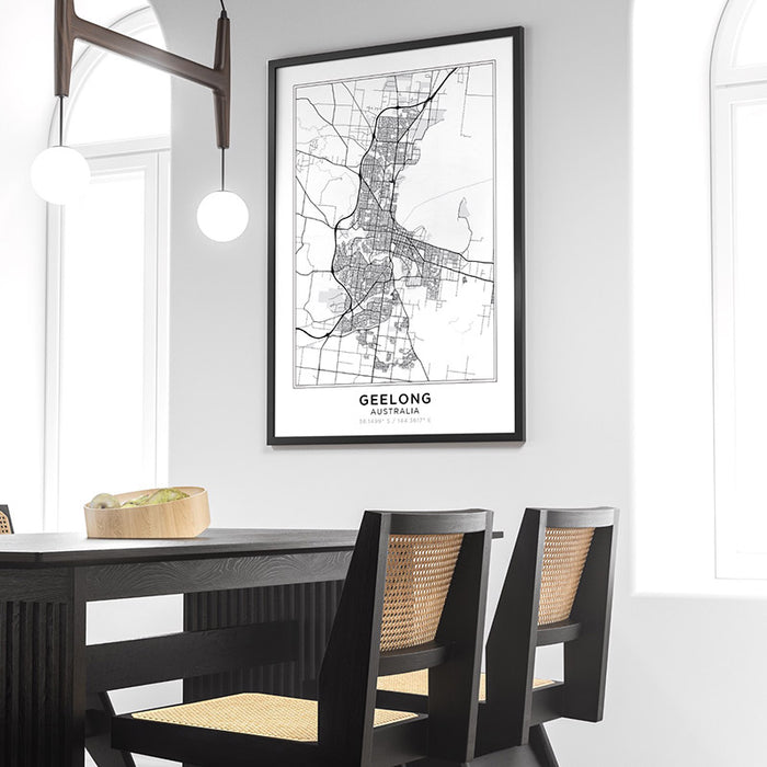 City Maps / GEELONG - Art Print, Wall Art, Ozark Home 