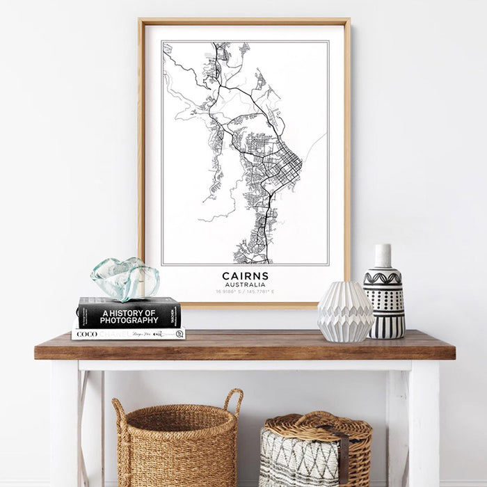 City Maps / CAIRNS - Art Print, Wall Art, Ozark Home 