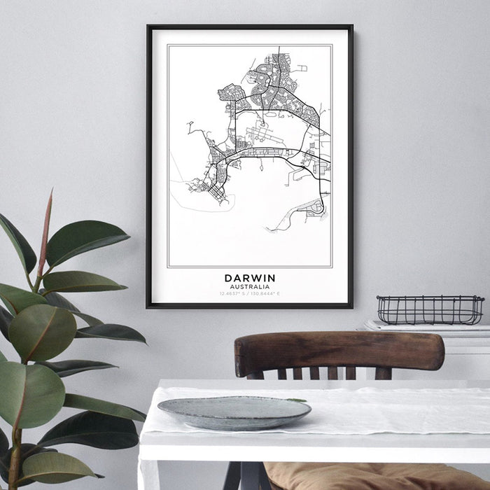 City Maps / DARWIN - Art Print, Wall Art, Ozark Home 