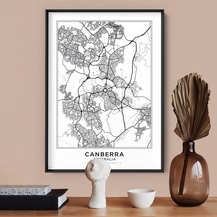 City Maps / CANBERRA - Art Print, Wall Art, Ozark Home 