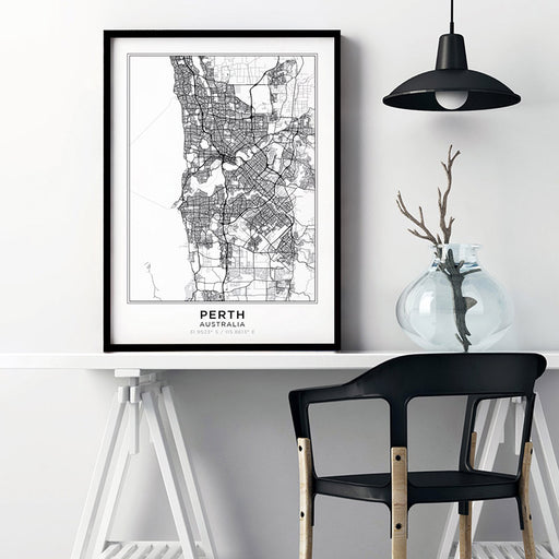 City Maps / PERTH - Art Print, Wall Art, Ozark Home 