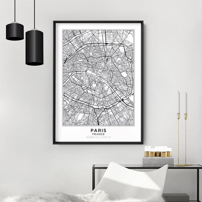 City Maps / PARIS - Art Print, Wall Art, Ozark Home 