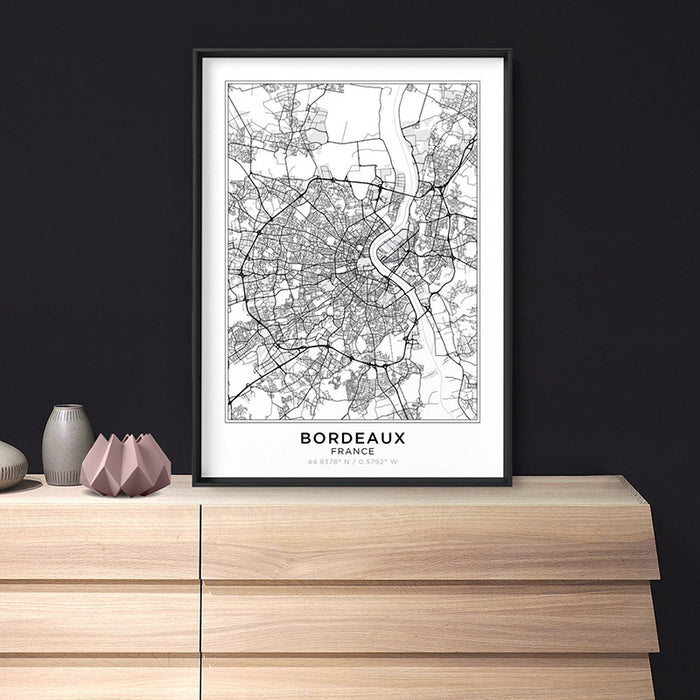 City Maps / BORDEAUX - Art Print, Wall Art, Ozark Home 