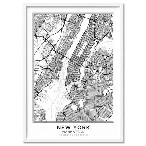 City Maps / NEW YORK - Art Print, Wall Art, Ozark Home 