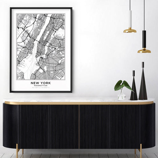 City Maps / NEW YORK - Art Print, Wall Art, Ozark Home 