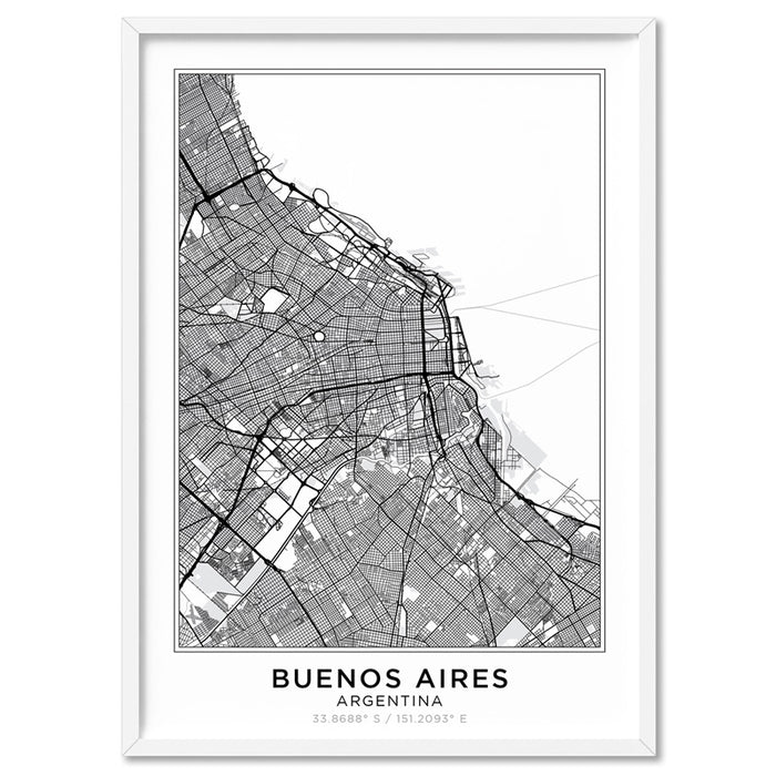 City Maps / BUENOS AIRES - Art Print, Wall Art, Ozark Home 