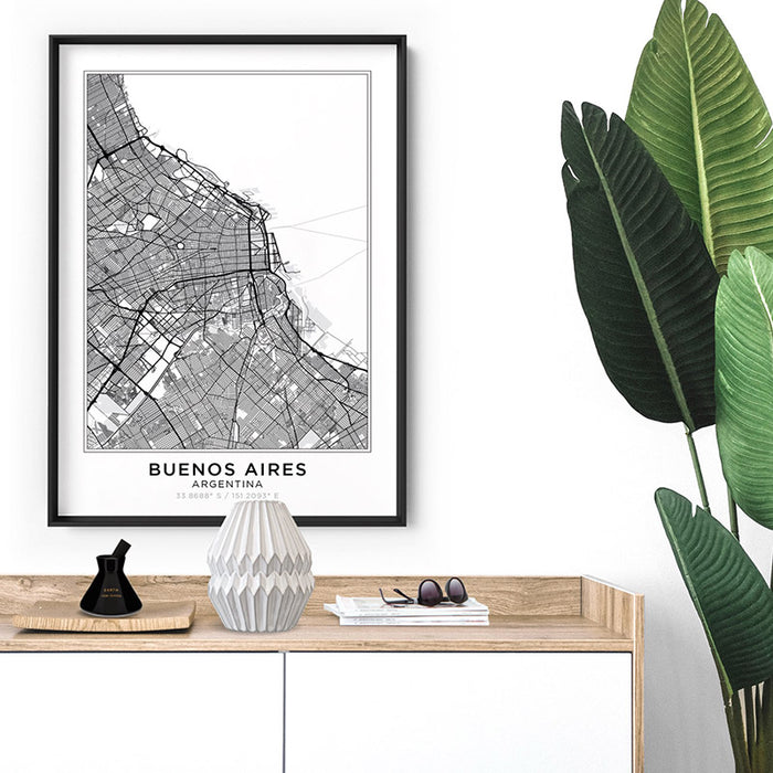 City Maps / BUENOS AIRES - Art Print, Wall Art, Ozark Home 