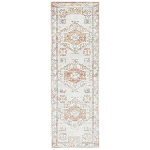 Malatya Natural Stonewashed Aztec Medallion Contemporary Runner Rug, Rugs, Ozark Home 