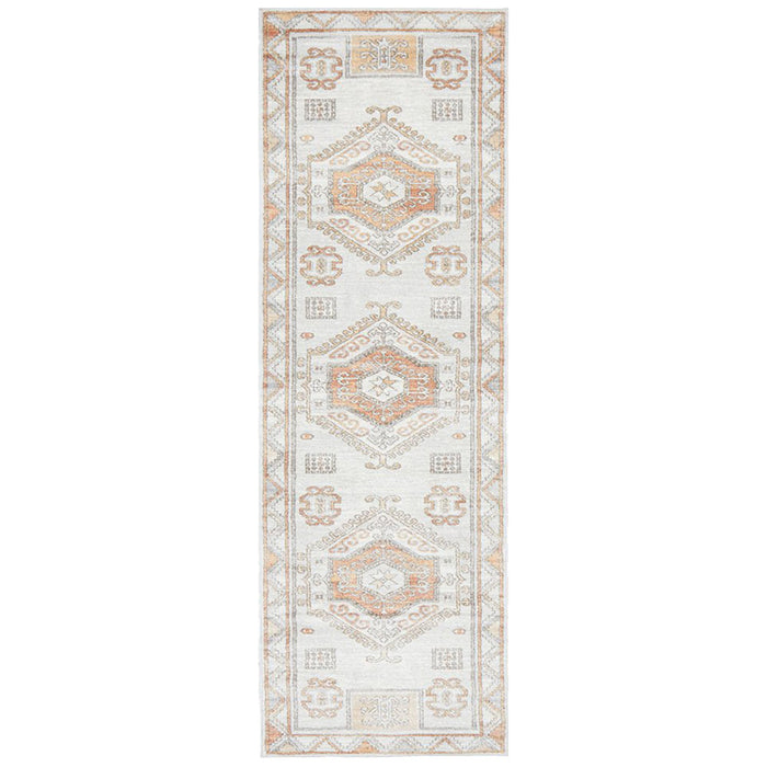 Malatya Natural Stonewashed Aztec Medallion Contemporary Runner Rug, Rugs, Ozark Home 