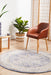 Zardab Ocean Blue Transitional Star Contemporary Round Rug, Rugs, Ozark Home 