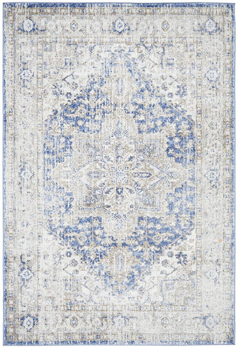 Zardab Ocean Blue Transitional Star Contemporary Rug, Rugs, Ozark Home 