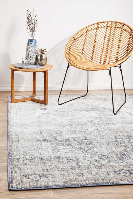 Zardab Ocean Blue Transitional Star Contemporary Rug, Rugs, Ozark Home 