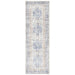 Malatya Blue Stonewashed Aztec Medallion Contemporary Runner Rug, Rugs, Ozark Home 