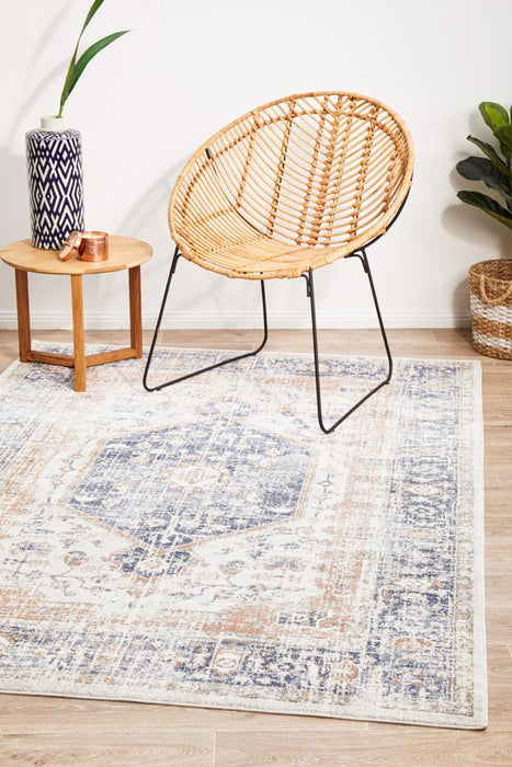 Zardab Navy Transitional Grid Contemporary Rug, Rugs, Ozark Home 