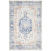Malatya Blue Stonewashed Aztec Medallion Contemporary Rug, Rugs, Ozark Home 