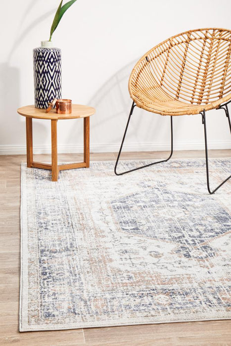 Zardab Navy Transitional Grid Contemporary Rug, Rugs, Ozark Home 