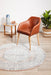 Zardab Peach Transitional Grid Contemporary Round Rug, Rugs, Ozark Home 