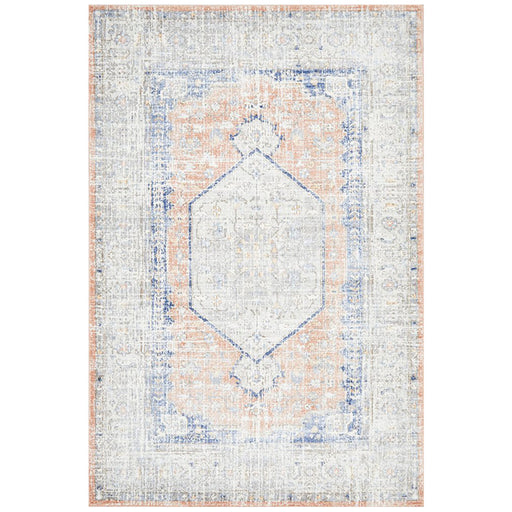 Malatya Peach Stonewashed Aztec Medallion Contemporary Rug, Rugs, Ozark Home 