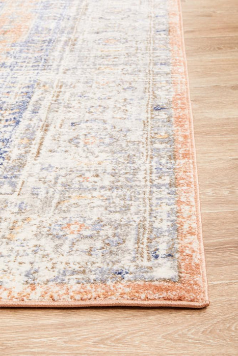 Zardab Peach Transitional Grid Contemporary Rug, Rugs, Ozark Home 